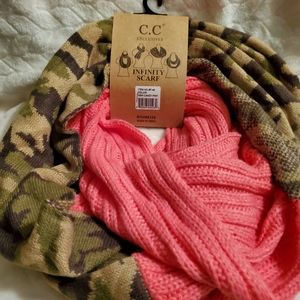 Infinity Scarf - Green Camo & Pink